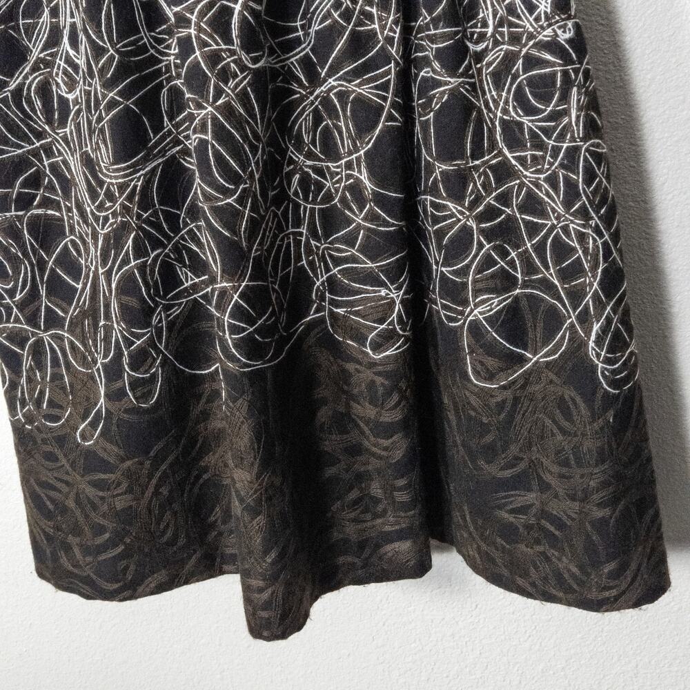 Maeve Dress Sleeveless Embroidered Black White Size 6 Statement Pattern - Picture 6 of 12